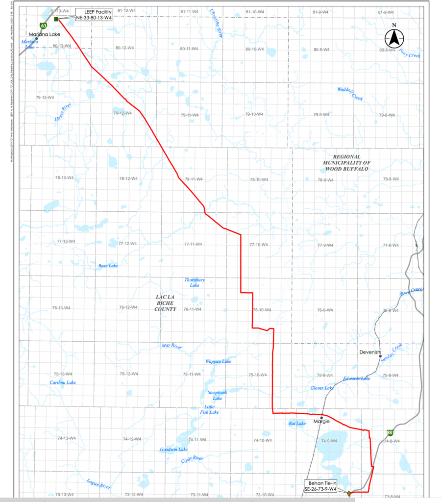 Wolf Midstream Pipeline Permit Map