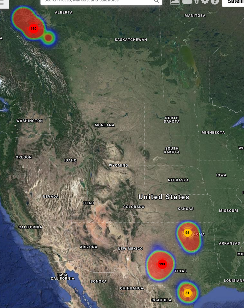 Ovintiv map of drilling activity 