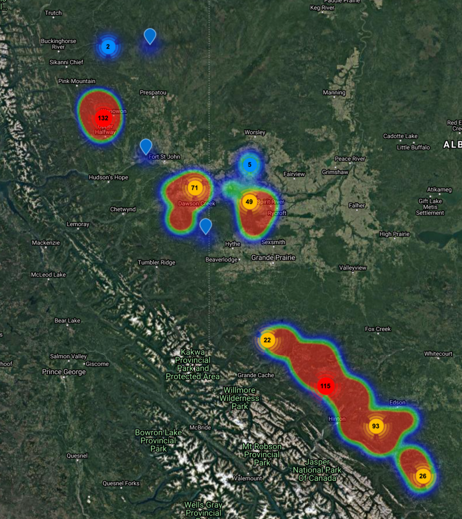 Tourmaline, Drilling Locations Last 2 Years - includes 2021 guidance