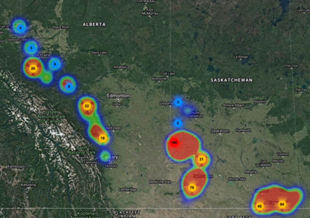 Whitecap Resources Western Canada Operations Maps 