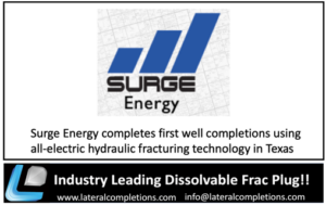 Surge Energy Announces Electric Frac Fleet