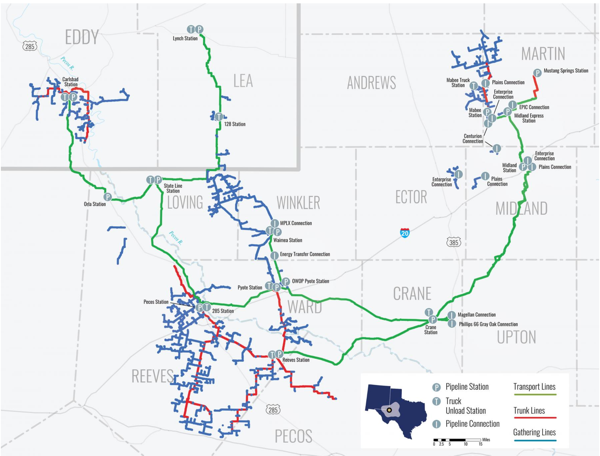 Oryx midstream network