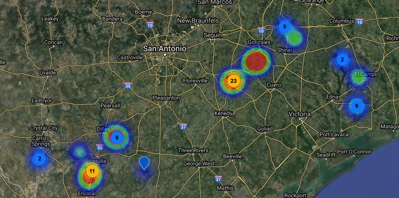 Lonestar Resources primary operational focus is on our Eagle Ford position in eleven Texas counties map