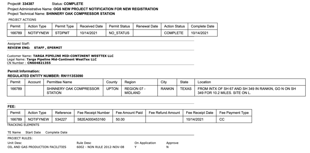 Texas Oil & Gas Pipeline and Facility Projects Oct 19, 2021 – Oil Gas Leads