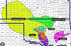  Oil production in the Anadarko Basin will grow to 440,000 barrels a day in July.
