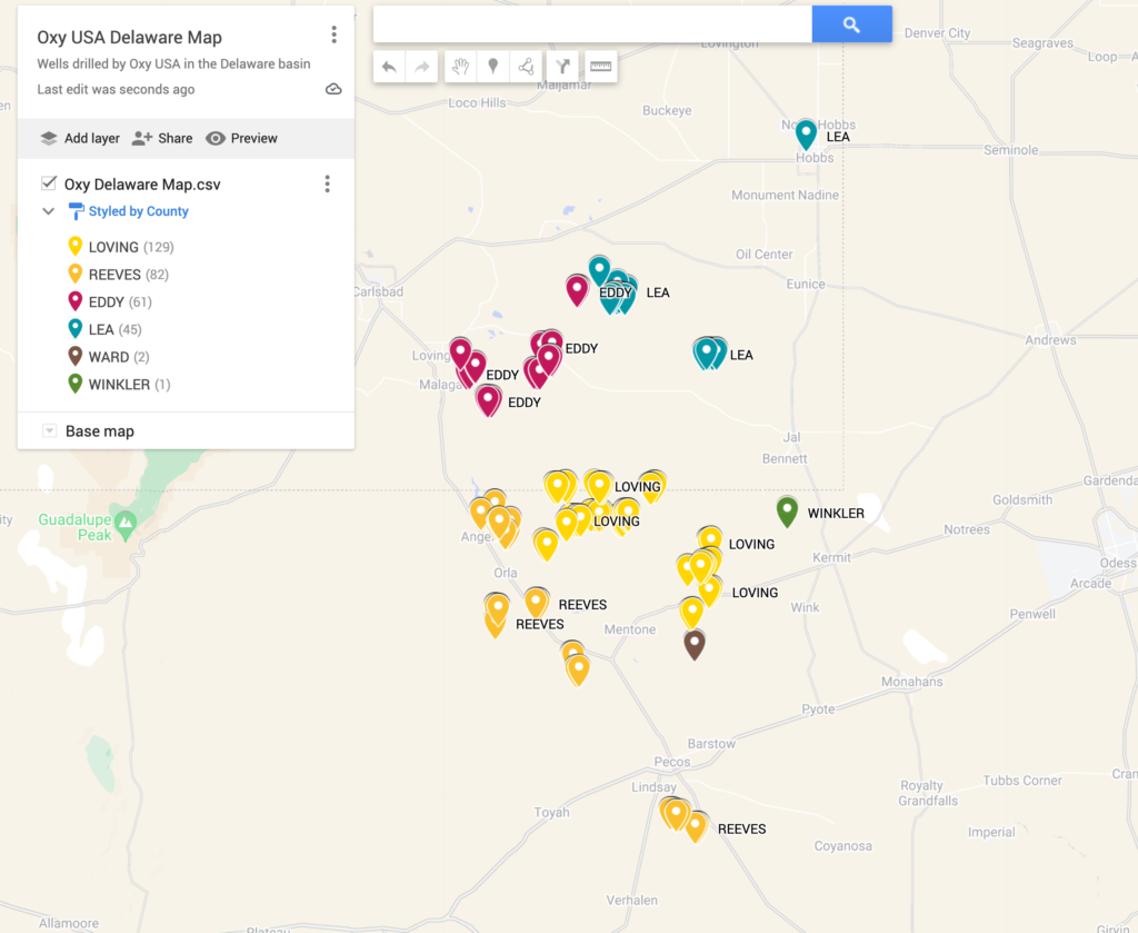 Oxy USA - Delaware Basin – Oil Gas Leads